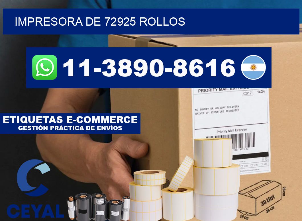 impresora de 72925 rollos
