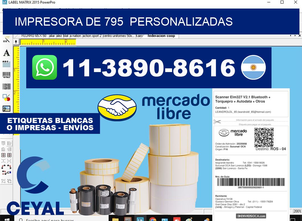 impresora de 795  personalizadas