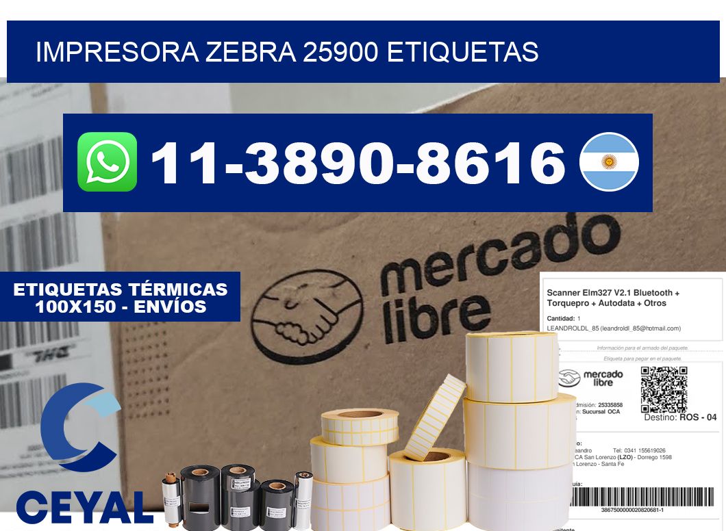 impresora zebra 25900 etiquetas