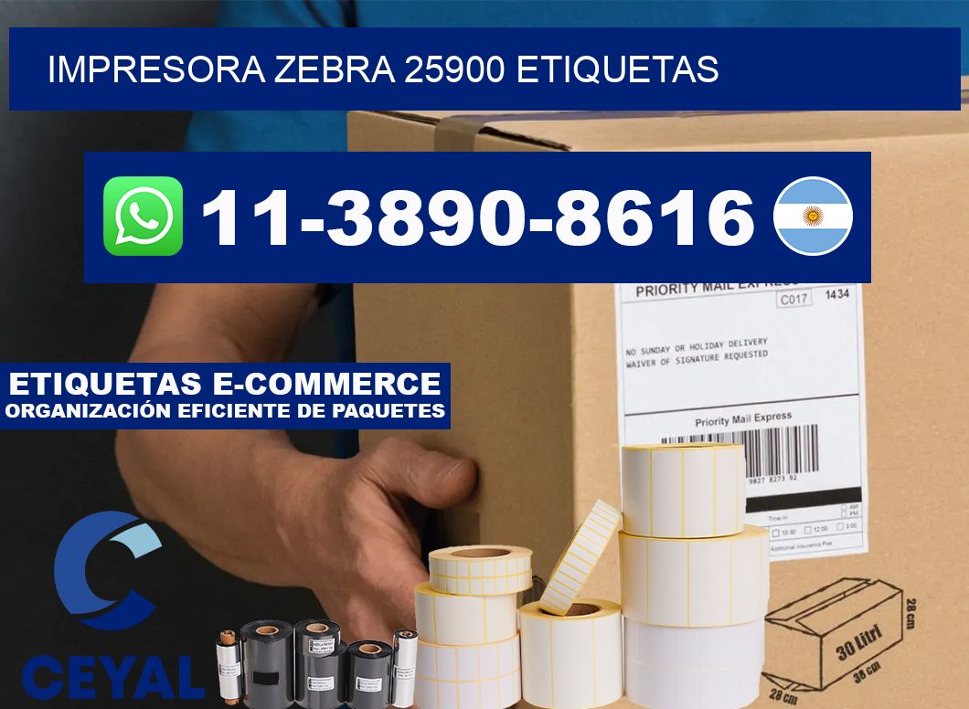 impresora zebra 25900 etiquetas