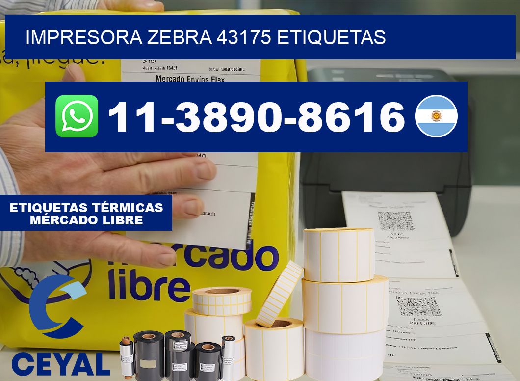 impresora zebra 43175 etiquetas