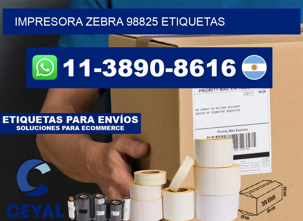 impresora zebra 98825 etiquetas
