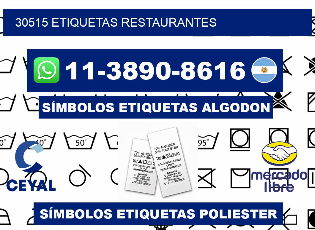 30515 etiquetas restaurantes