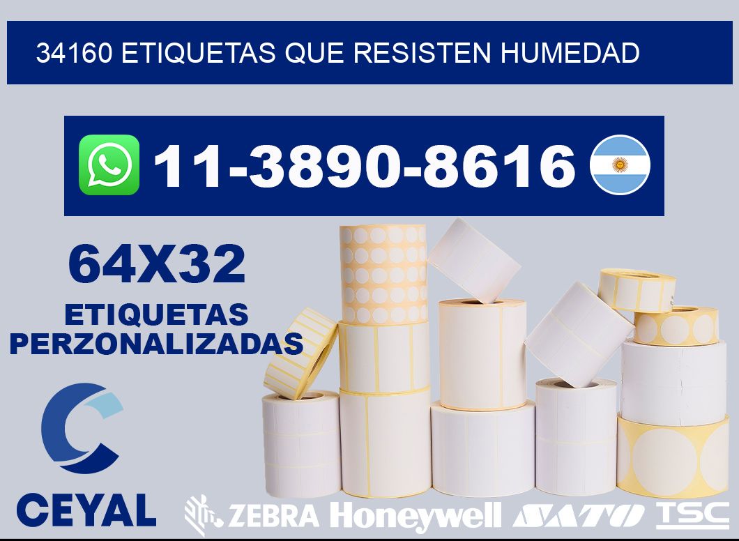 34160 etiquetas que resisten humedad