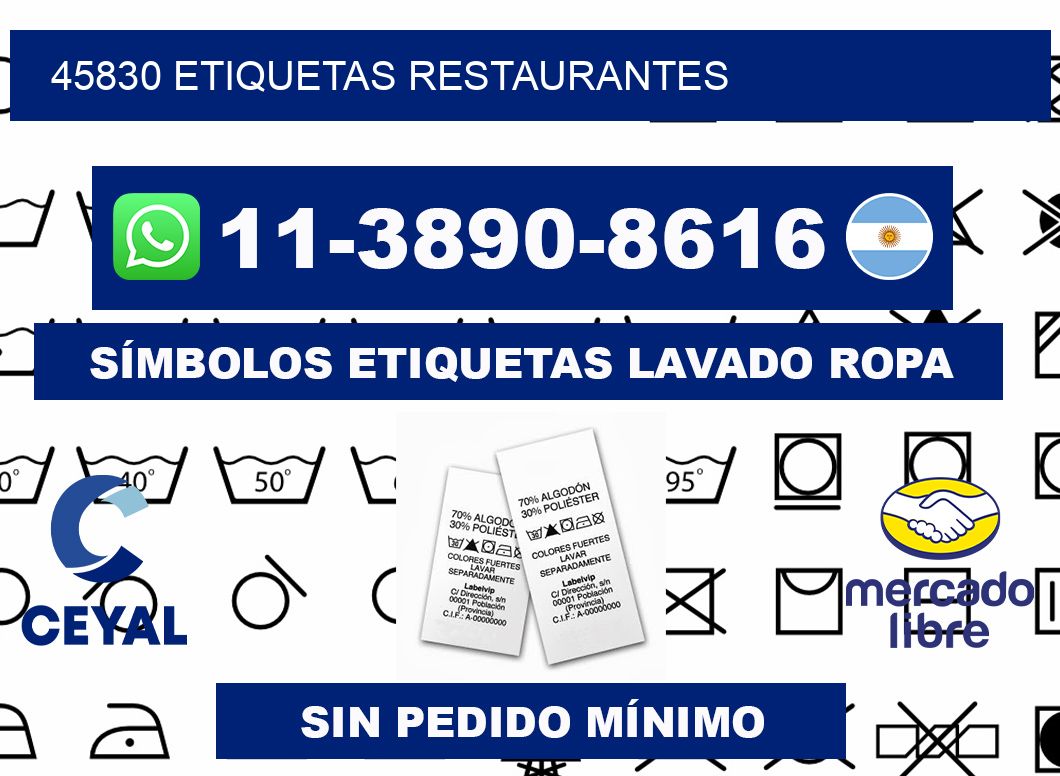 45830 etiquetas restaurantes