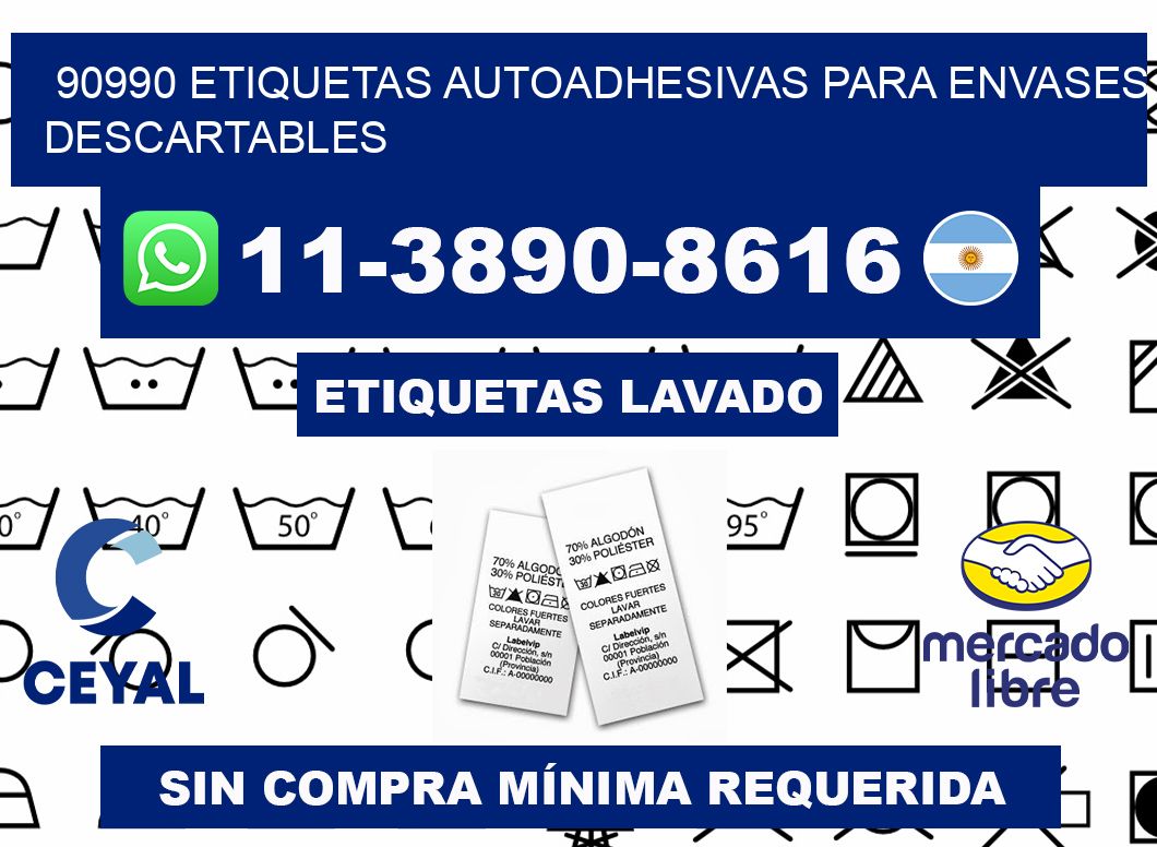 90990 etiquetas autoadhesivas para envases descartables