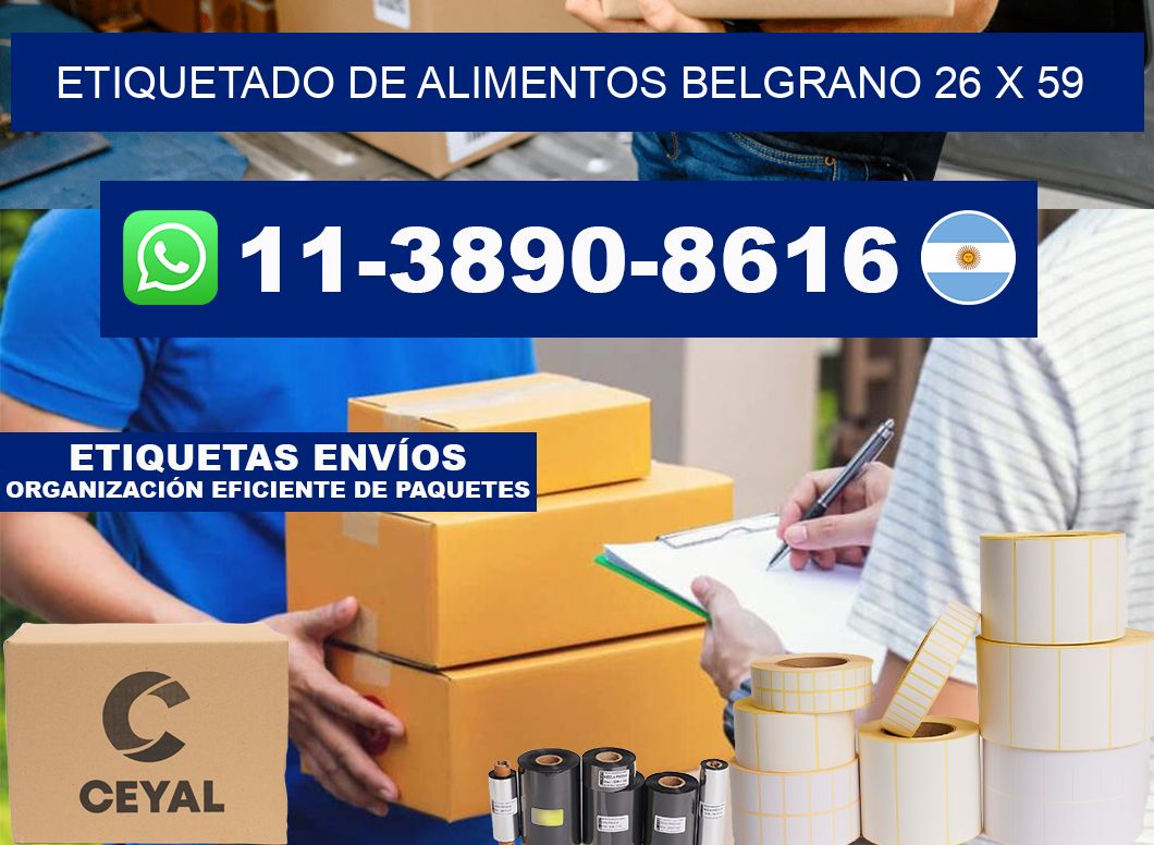 Etiquetado de alimentos belgrano 26 x 59