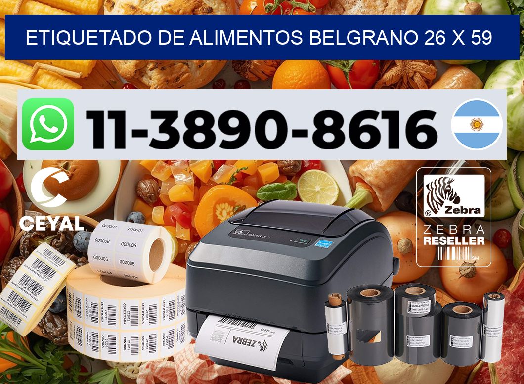 Etiquetado de alimentos belgrano 26 x 59
