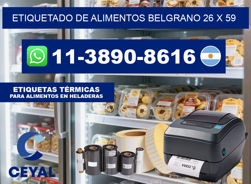 Etiquetado de alimentos belgrano 26 x 59