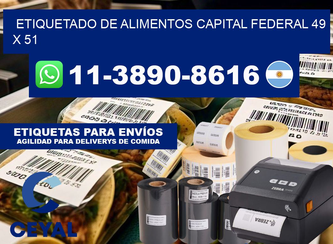 Etiquetado de alimentos capital federal 49 x 51
