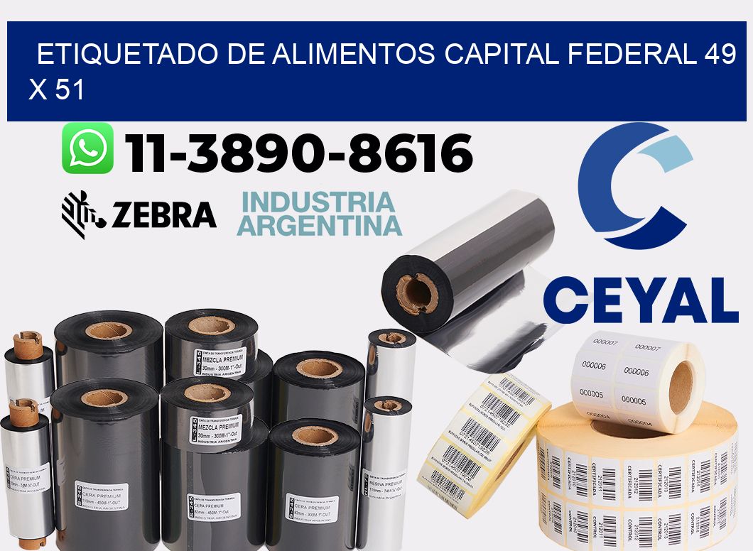 Etiquetado de alimentos capital federal 49 x 51
