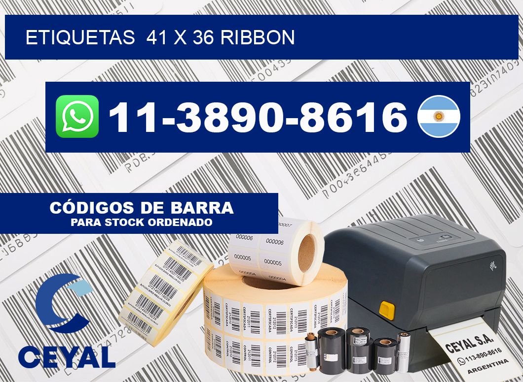 Etiquetas  41 x 36 ribbon