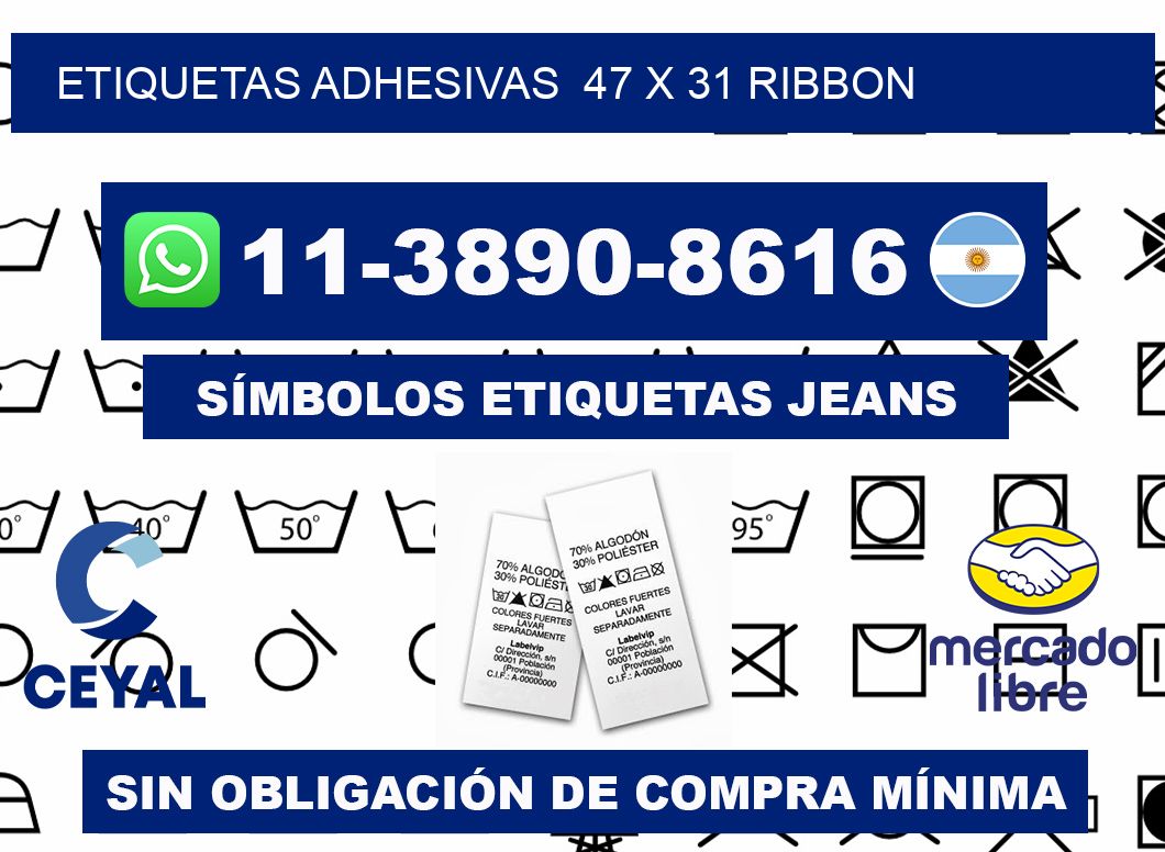 Etiquetas adhesivas 47 x 31 ribbon