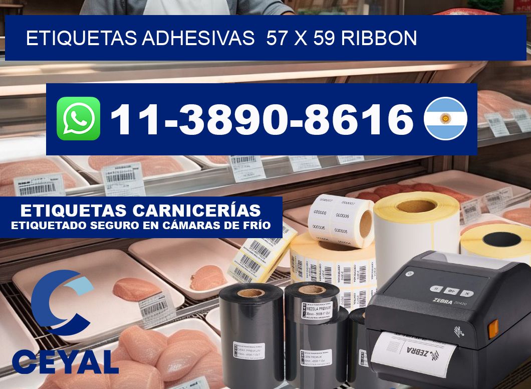 Etiquetas adhesivas 57 x 59 ribbon