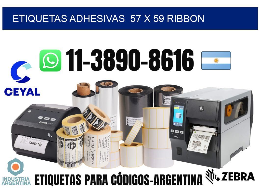 Etiquetas adhesivas 57 x 59 ribbon