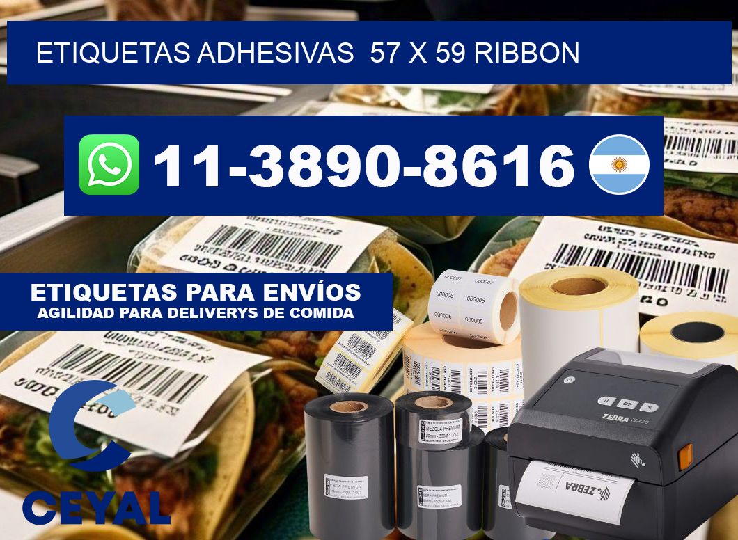 Etiquetas adhesivas 57 x 59 ribbon