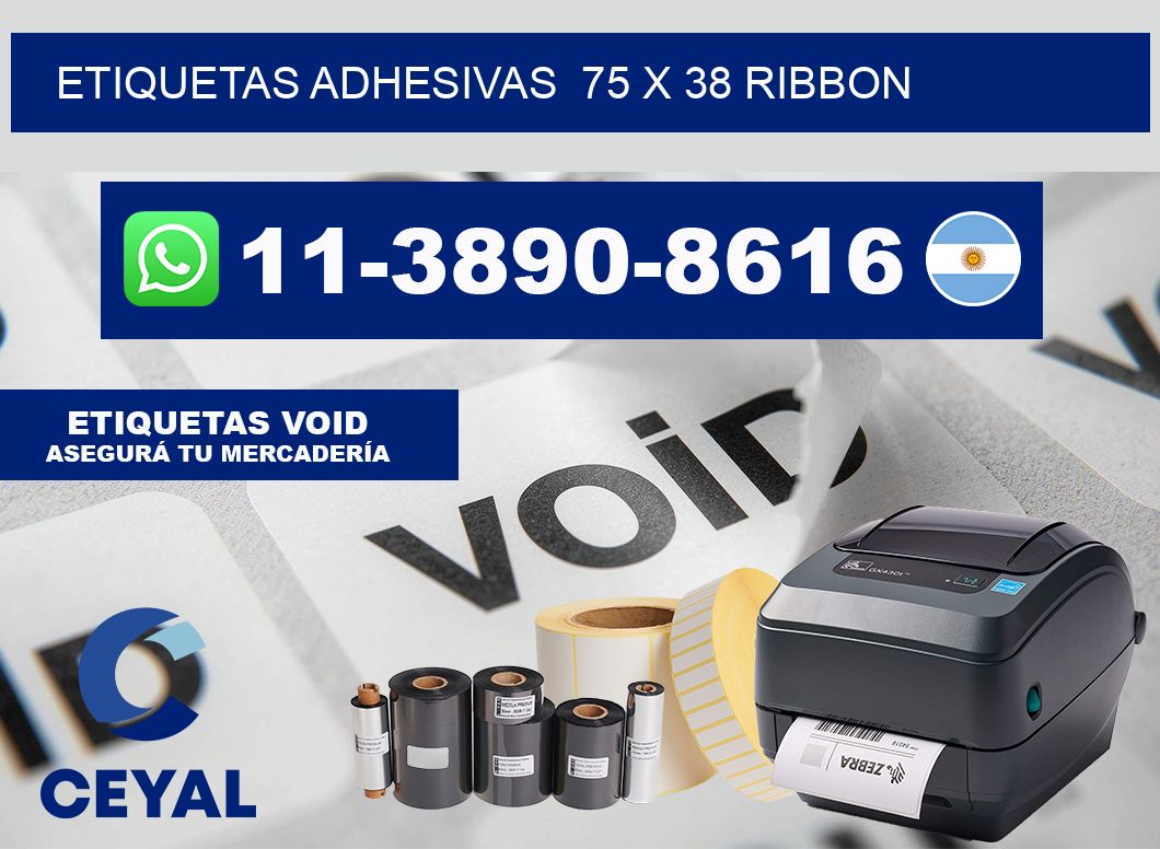 Etiquetas adhesivas  75 x 38 ribbon