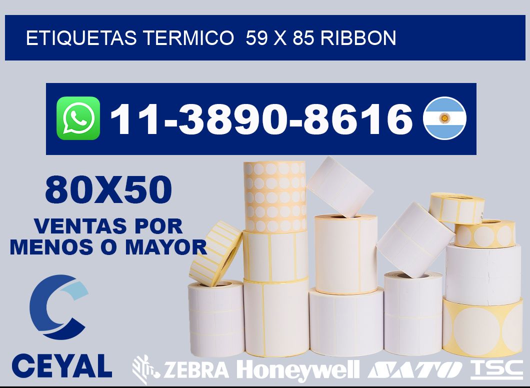 Etiquetas termico  59 x 85 ribbon