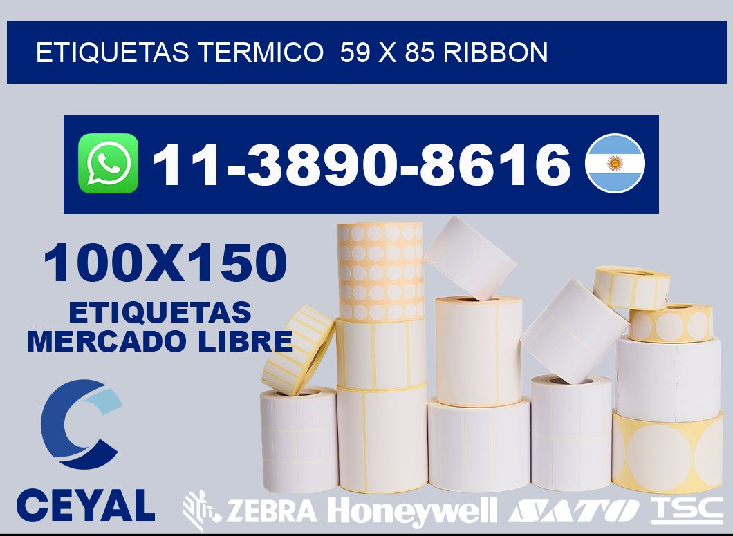 Etiquetas termico  59 x 85 ribbon
