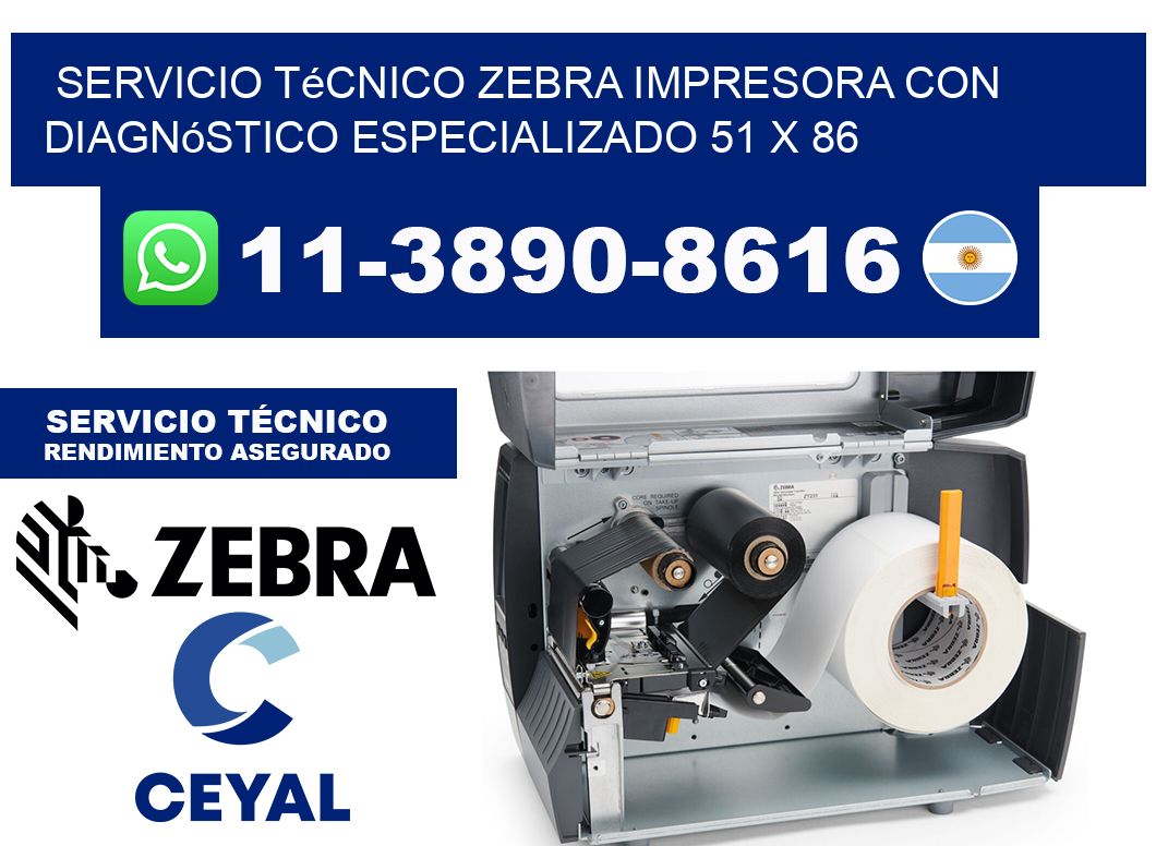 Servicio Técnico Zebra Impresora con Diagnóstico Especializado 51 x 86