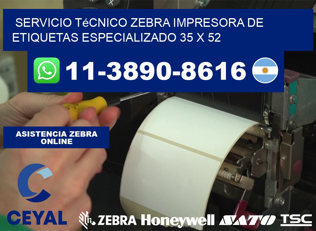 Servicio Técnico Zebra Impresora de Etiquetas Especializado 35 x 52