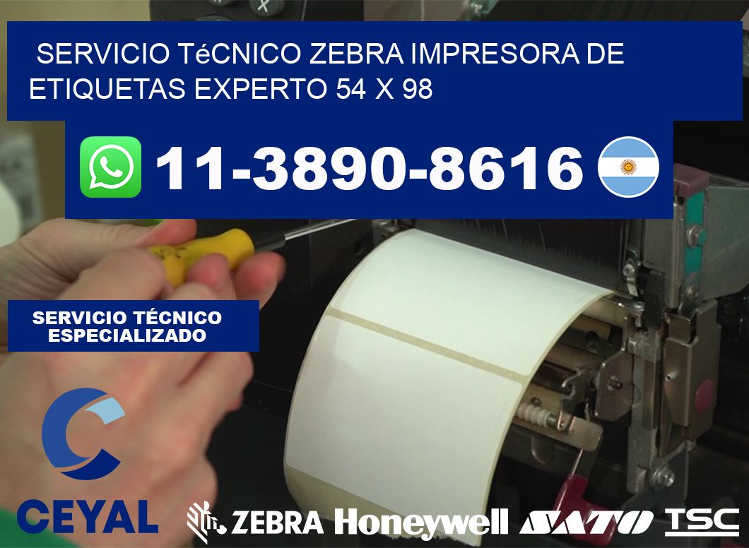 Servicio Técnico Zebra Impresora de Etiquetas Experto 54 x 98