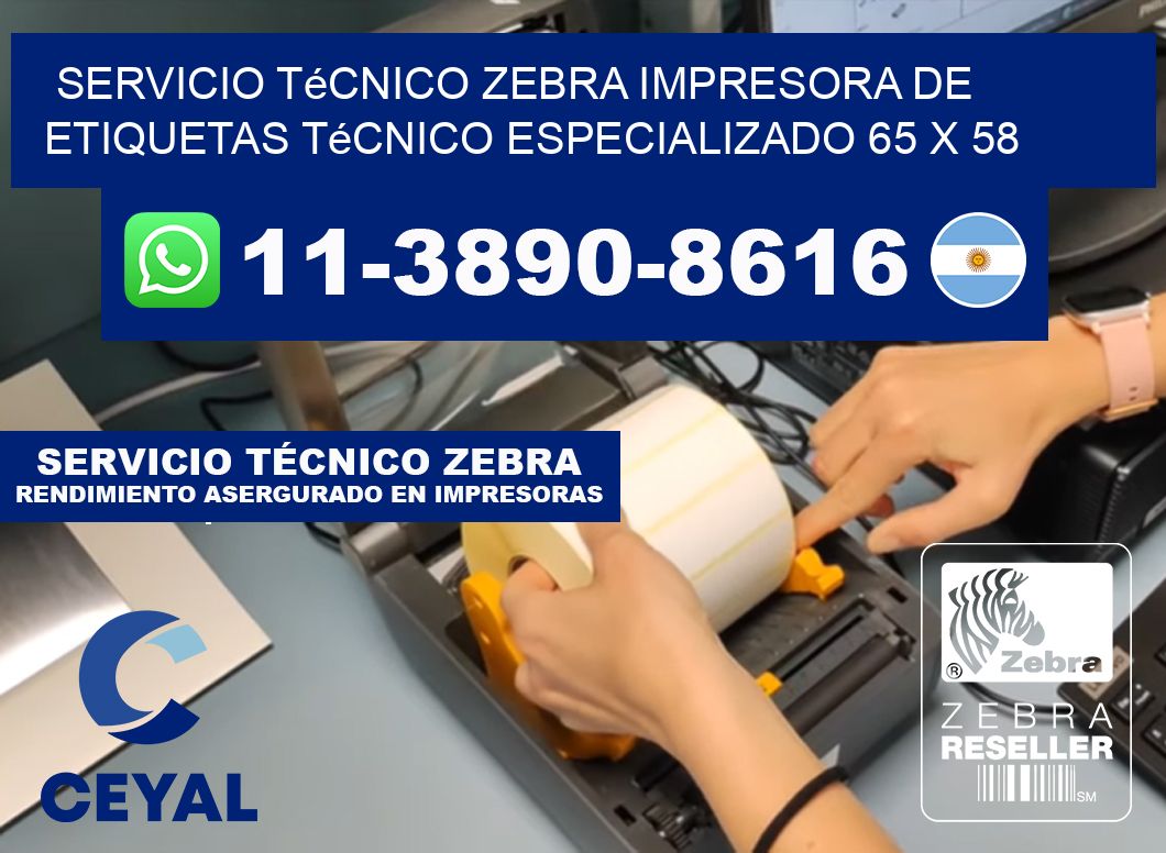 Servicio Técnico Zebra Impresora de Etiquetas Técnico Especializado 65 x 58