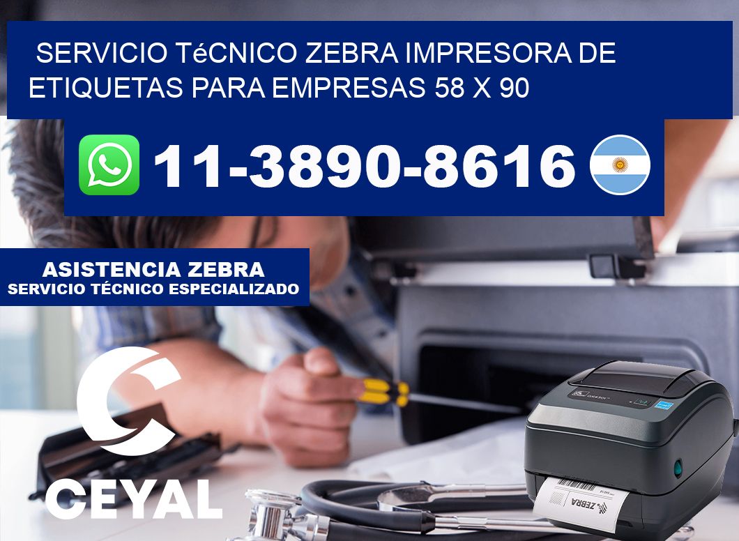 Servicio Técnico Zebra Impresora de Etiquetas para Empresas 58 x 90