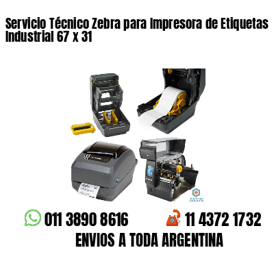 Servicio Técnico Zebra para Impresora de Etiquetas Industrial 67 x 31