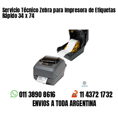 Servicio Técnico Zebra para Impresora de Etiquetas Rápido 34 x 74