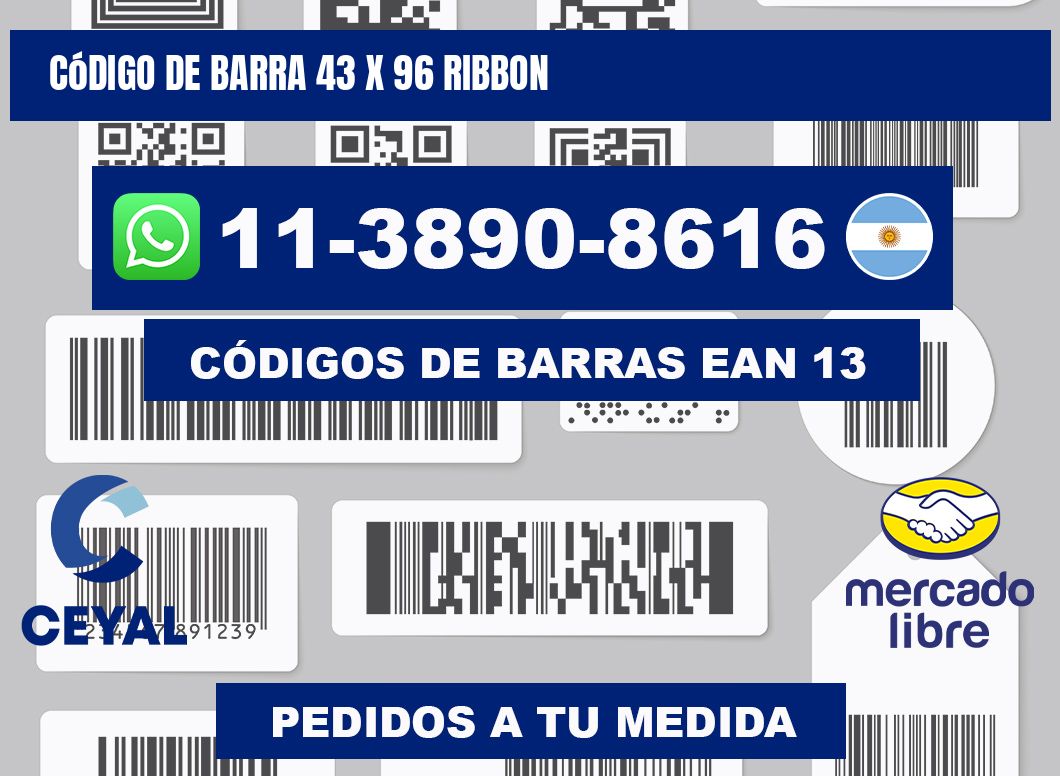 código de barra 43 x 96 ribbon