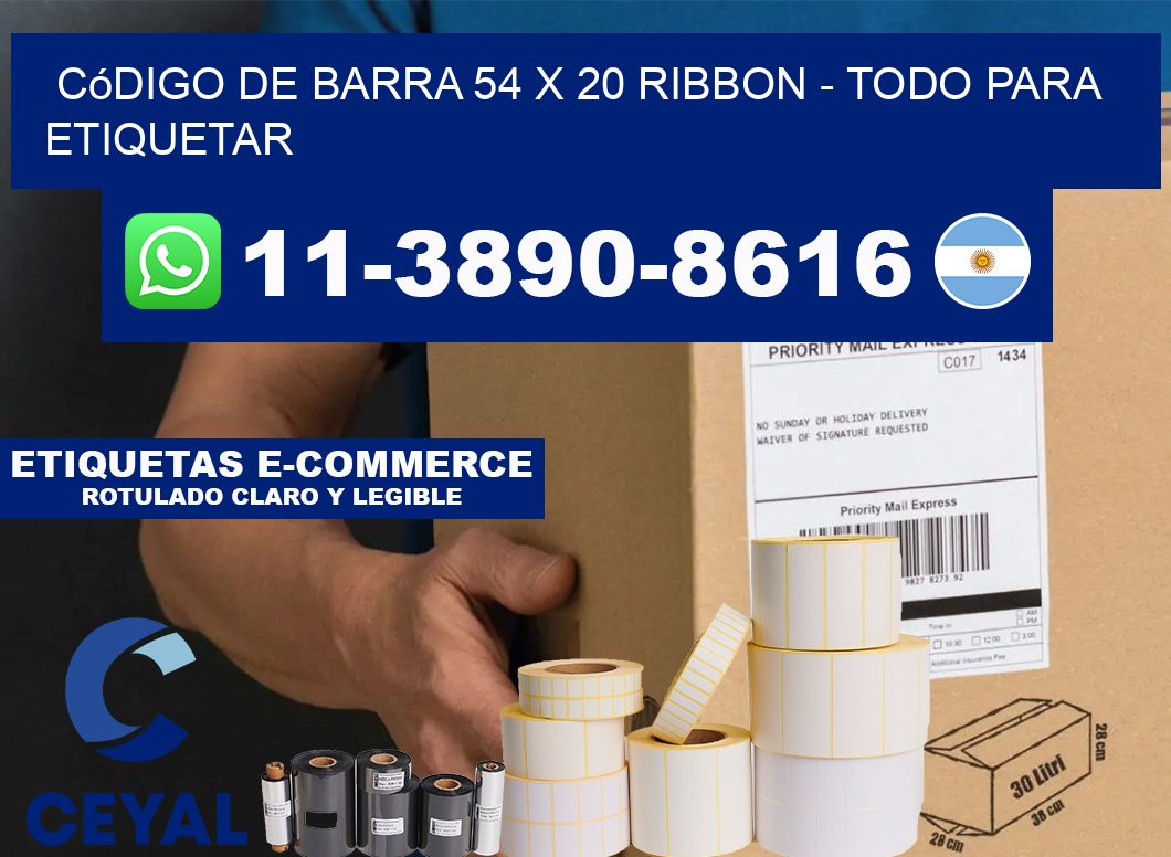 código de barra 54 x 20 ribbon - Todo para Etiquetar
