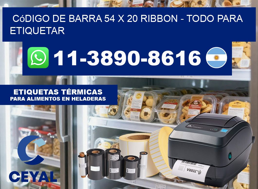 código de barra 54 x 20 ribbon – Todo para Etiquetar
