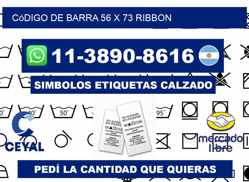 código de barra 56 x 73 ribbon