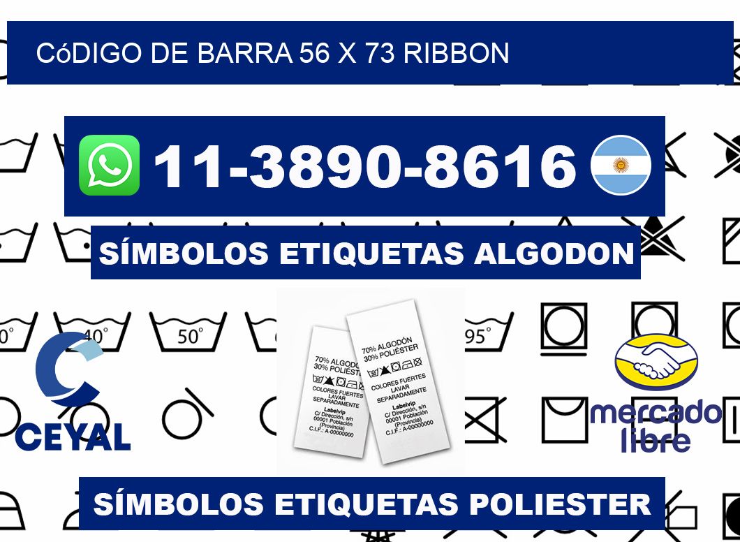 código de barra 56 x 73 ribbon