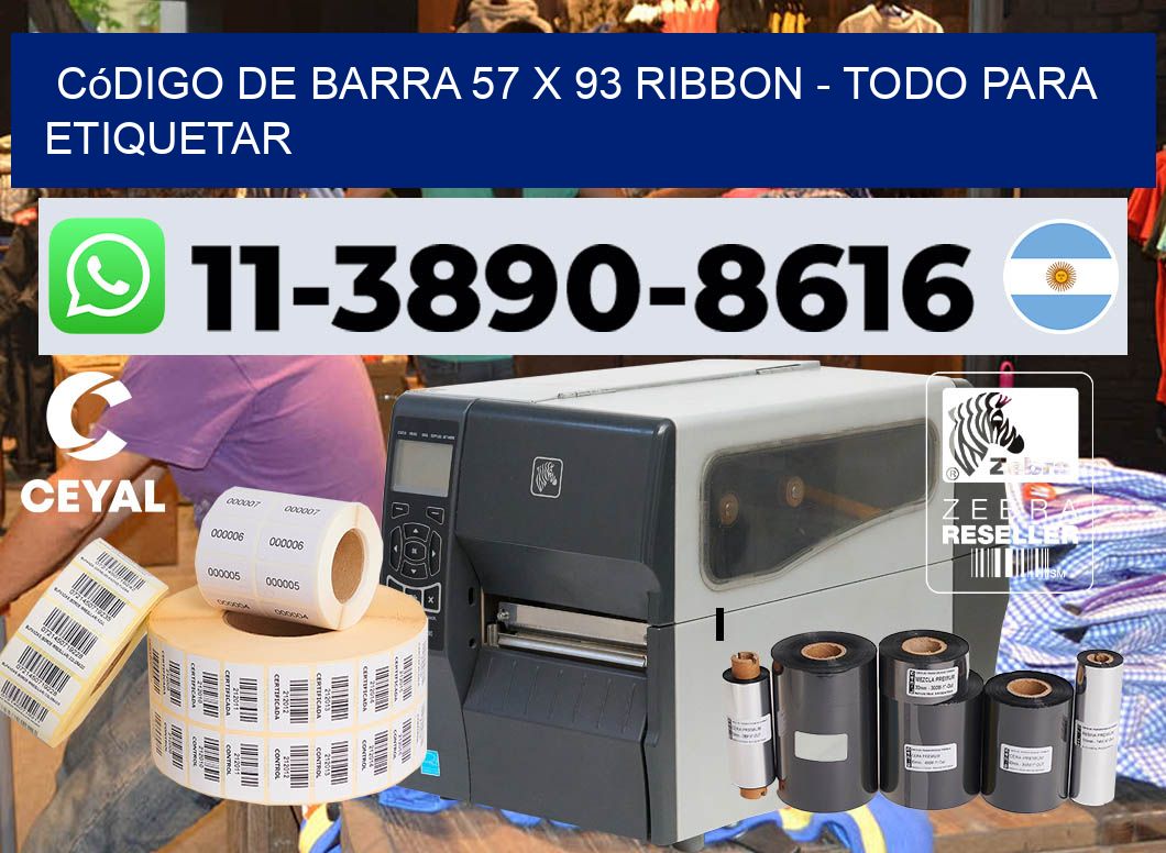 código de barra 57 x 93 ribbon - Todo para Etiquetar