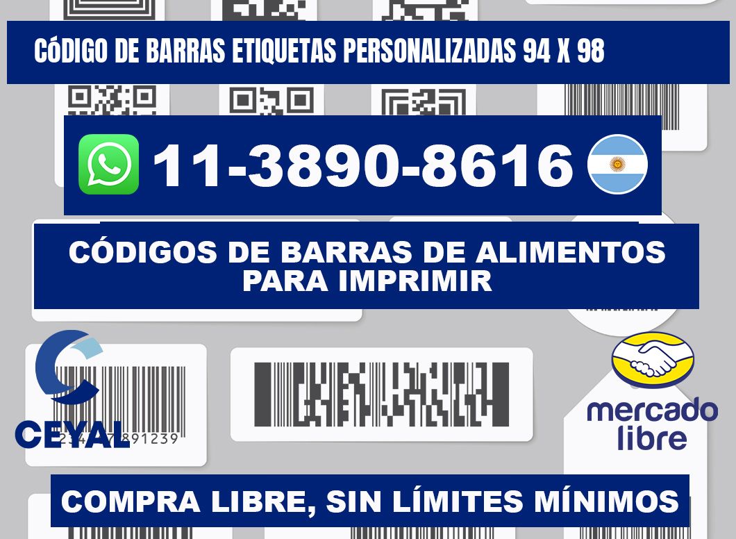 código de barras etiquetas personalizadas 94 x 98