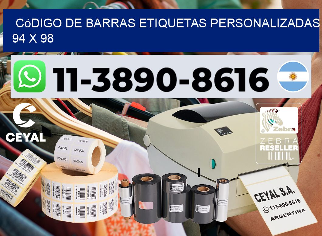 código de barras etiquetas personalizadas 94 x 98