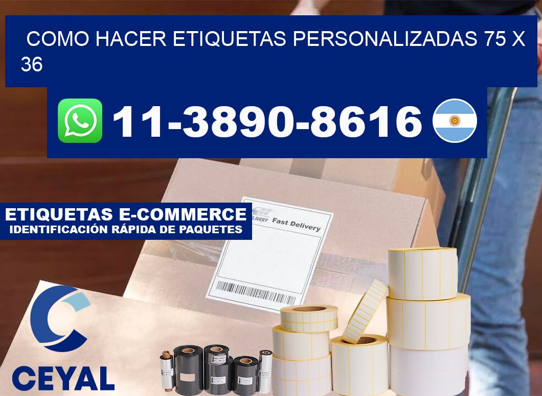 como hacer etiquetas personalizadas 75 x 36