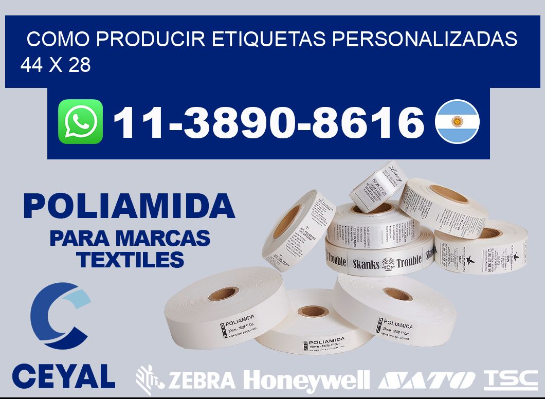 como producir etiquetas personalizadas 44 x 28