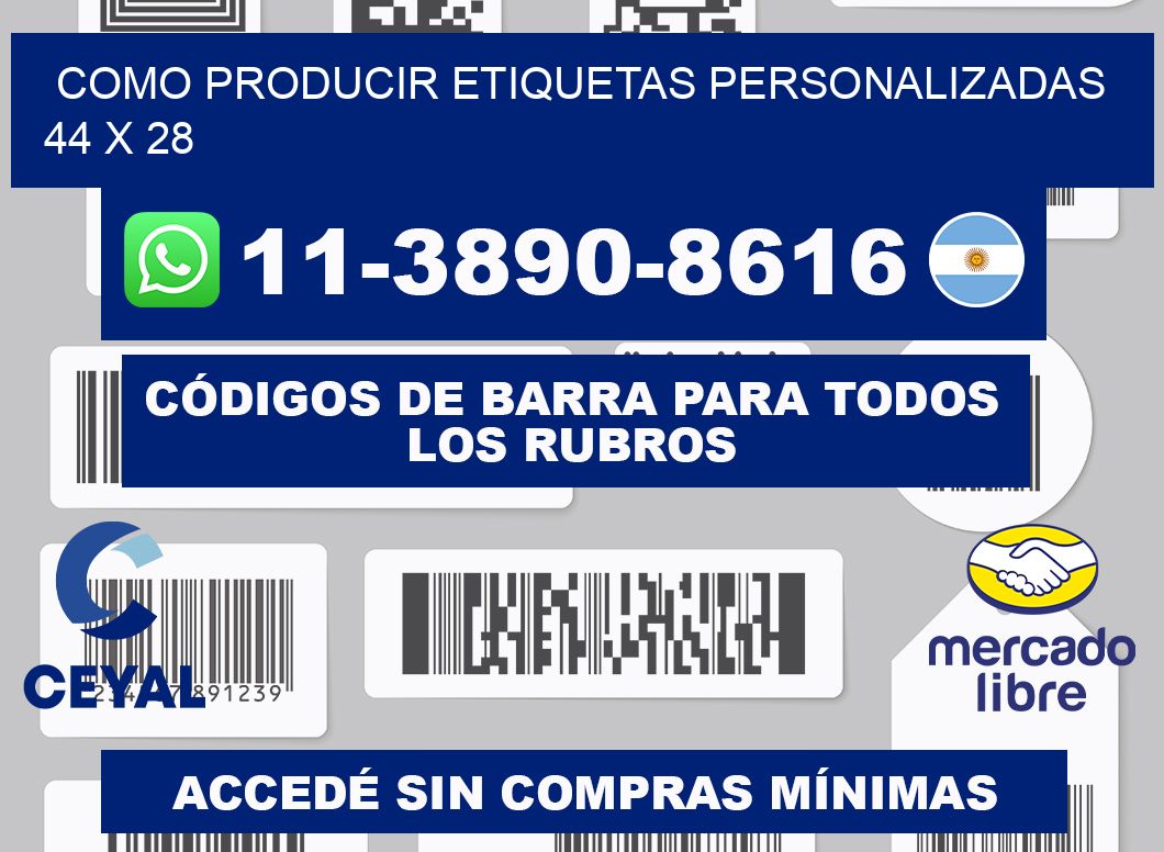 como producir etiquetas personalizadas 44 x 28