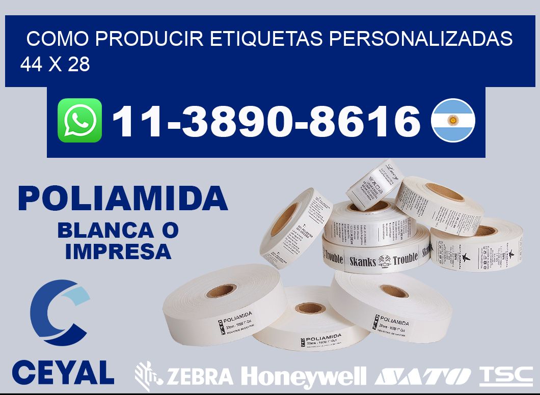 como producir etiquetas personalizadas 44 x 28