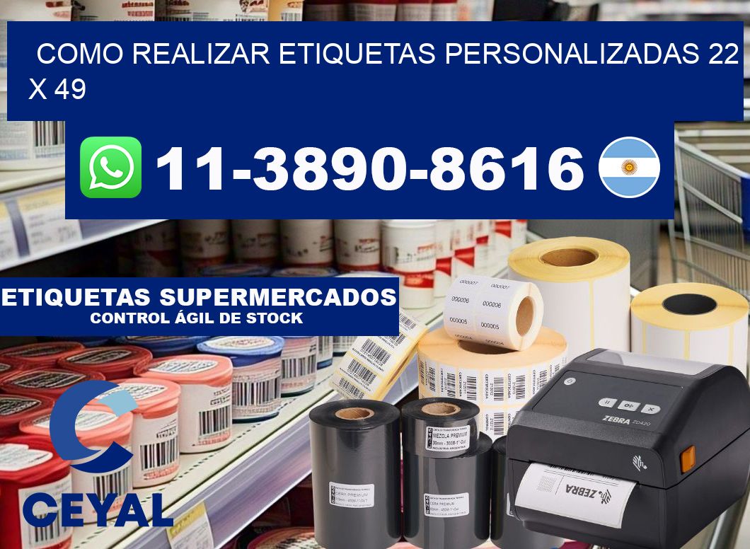 como realizar etiquetas personalizadas 22 x 49