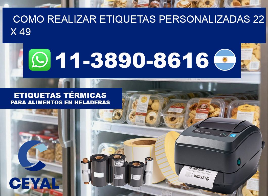 como realizar etiquetas personalizadas 22 x 49