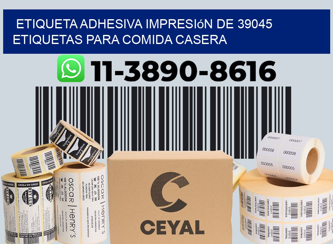 etiqueta adhesiva impresión de 39045 etiquetas para comida casera