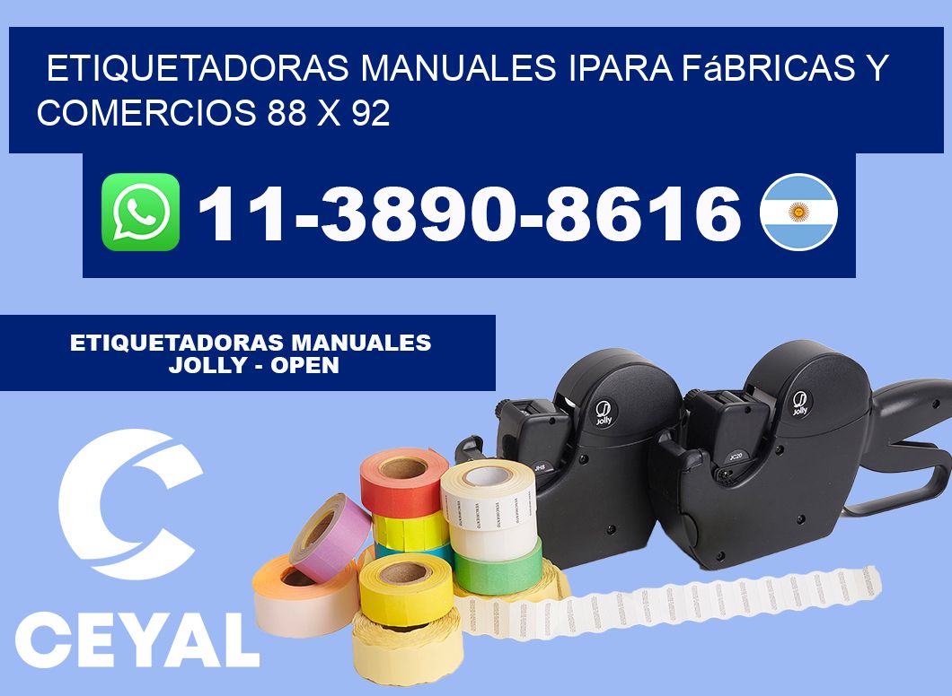 etiquetadoras manuales ipara fábricas y comercios 88 x 92