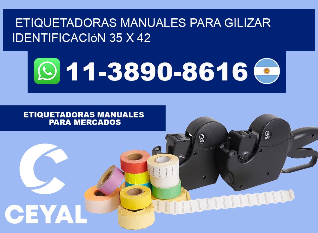 etiquetadoras manuales para gilizar identificación 35 x 42