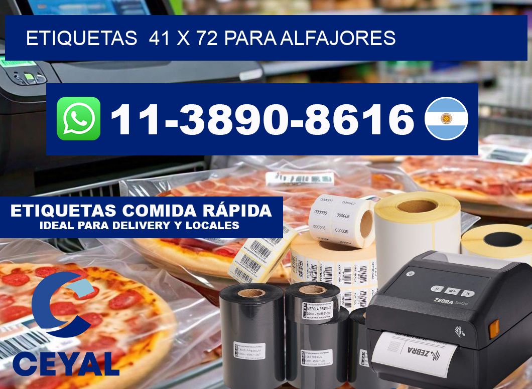 etiquetas  41 x 72 para Alfajores