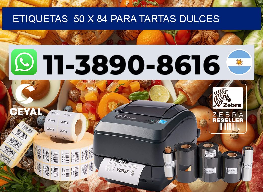 etiquetas 50 x 84 para Tartas dulces