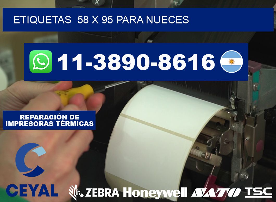 etiquetas 58 x 95 para Nueces